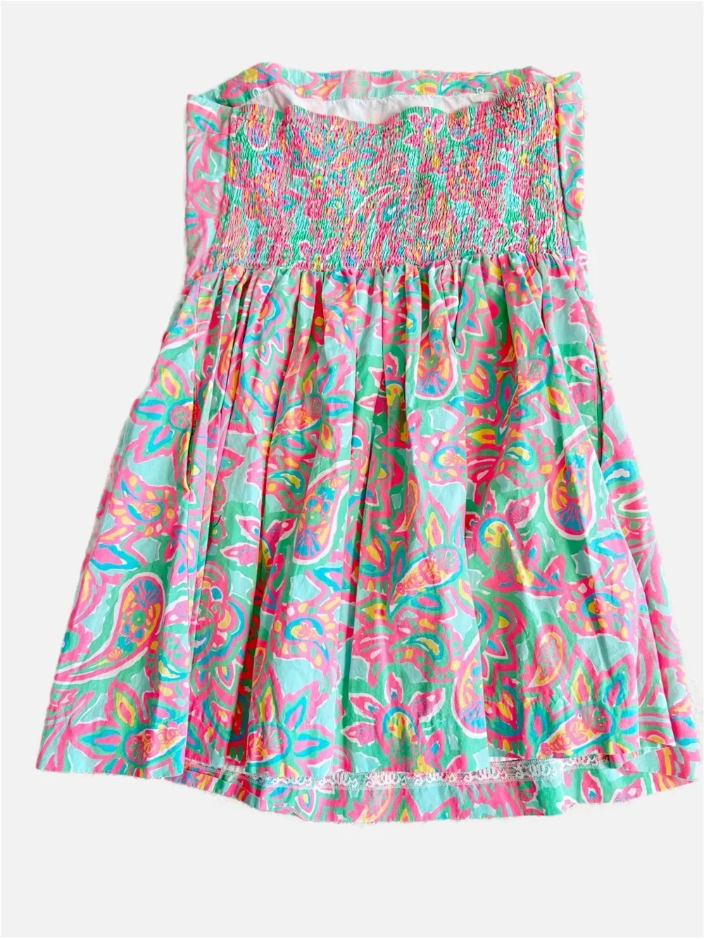 Lilly Pulitzer Strapless Make a Splash Sand Bar Blue Dress - Picture 3 of 3